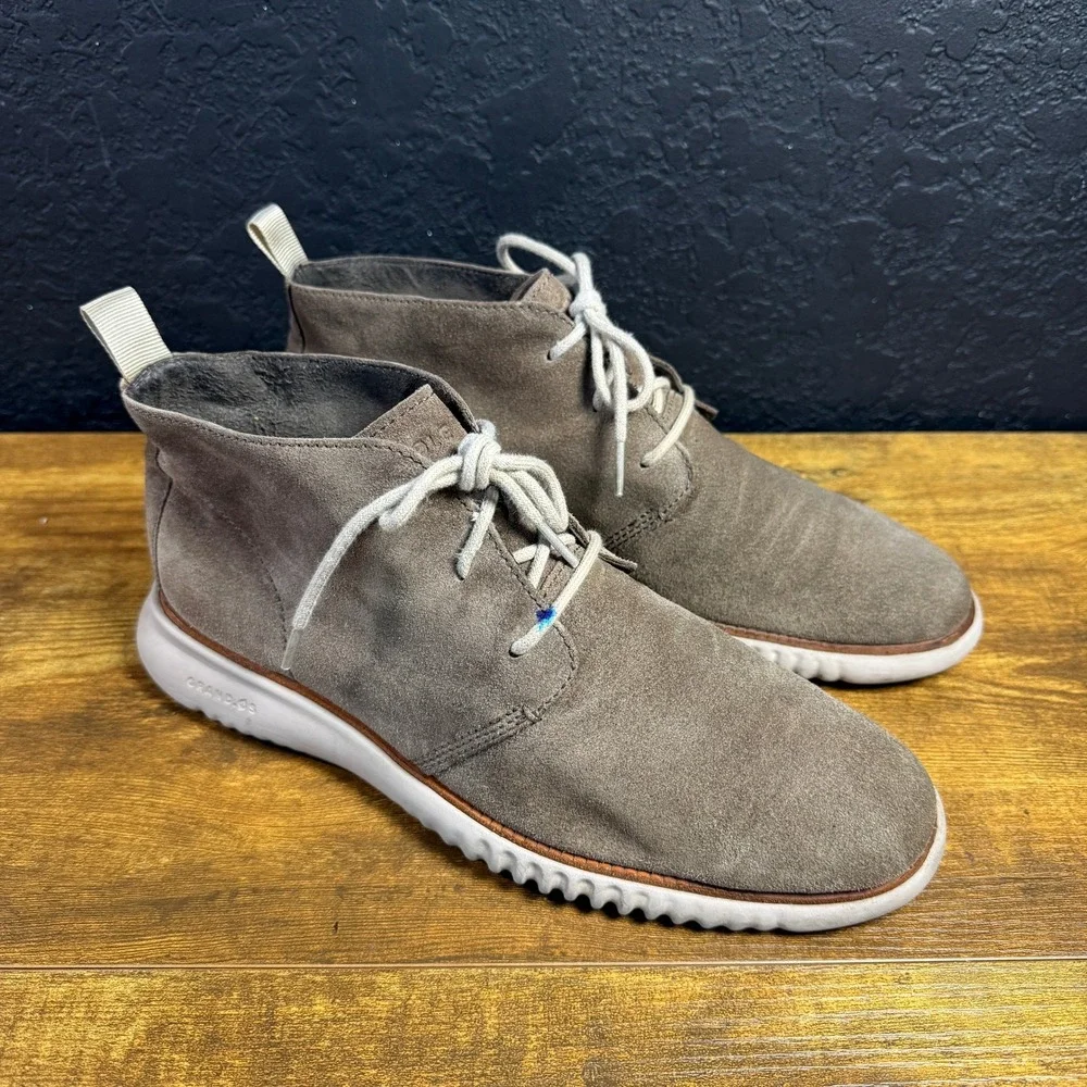 Cole Haan Zerogrand C27049 Grey Suede Chukka Boots Mens 9M